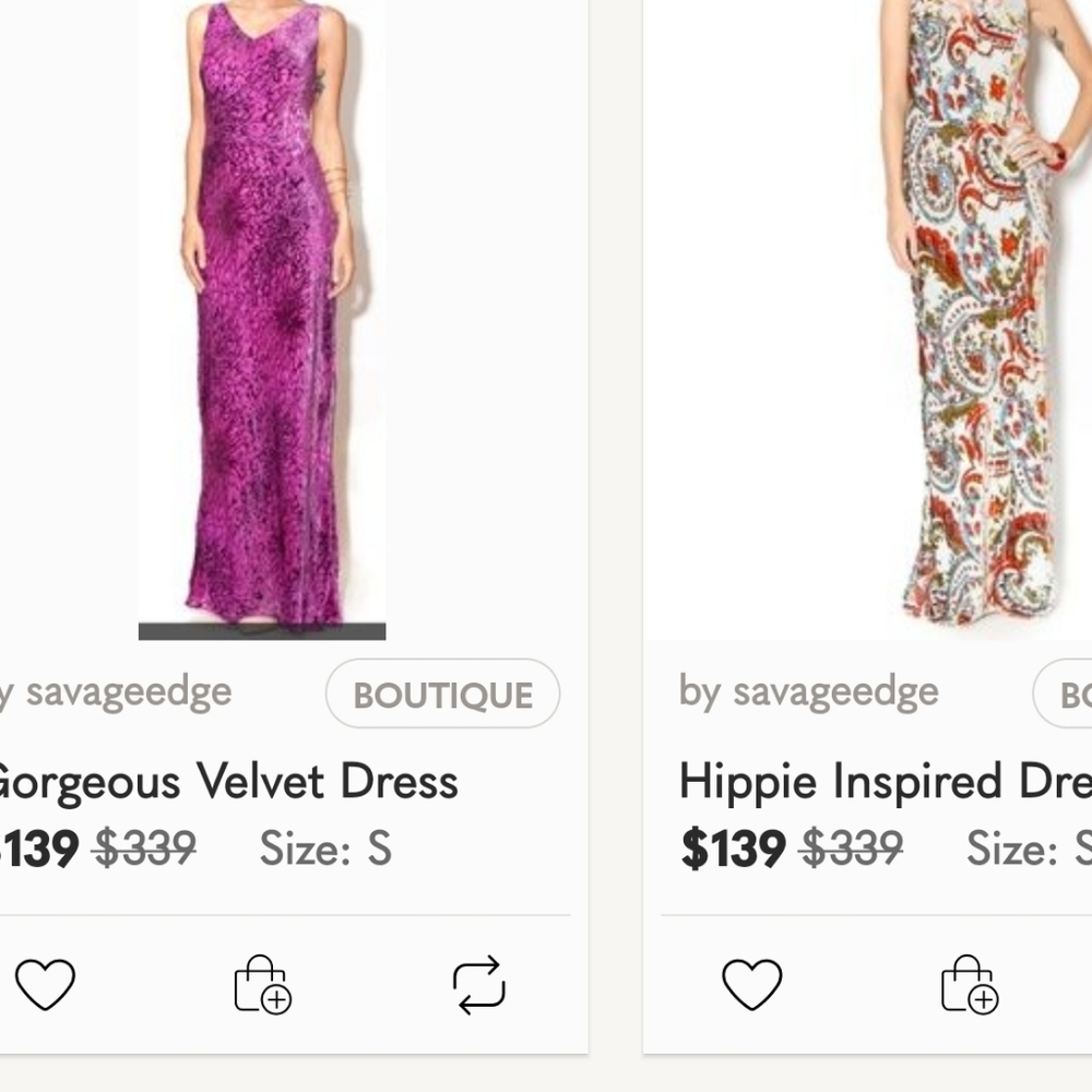 Silk/Velvet Boutique Dress Bundle